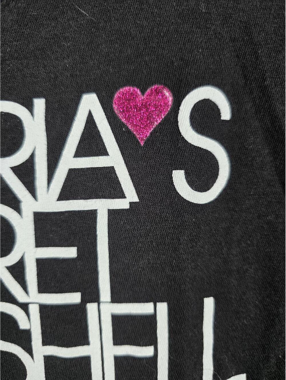 Victorias Secret Glitter Heart BOMBSHELL Black XL Tee Shirt - Picture 2 of 4